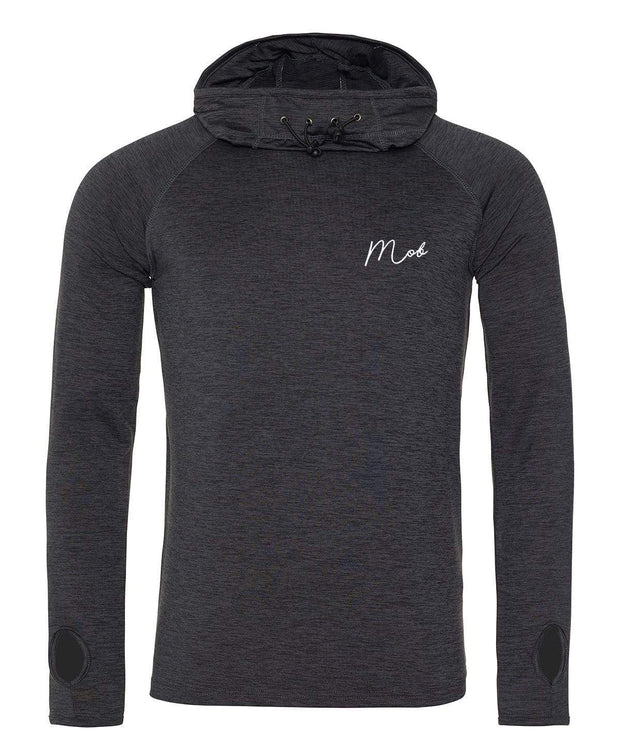 Haus of MOB Cowl Neck Mens Gym Top Dark Grey