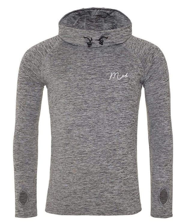 Haus of MOB Cowl Neck Mens Gym Top Light Grey