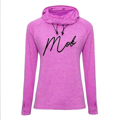 Haus of MOB Girlie Cowl Neck Gym Top Raspberry