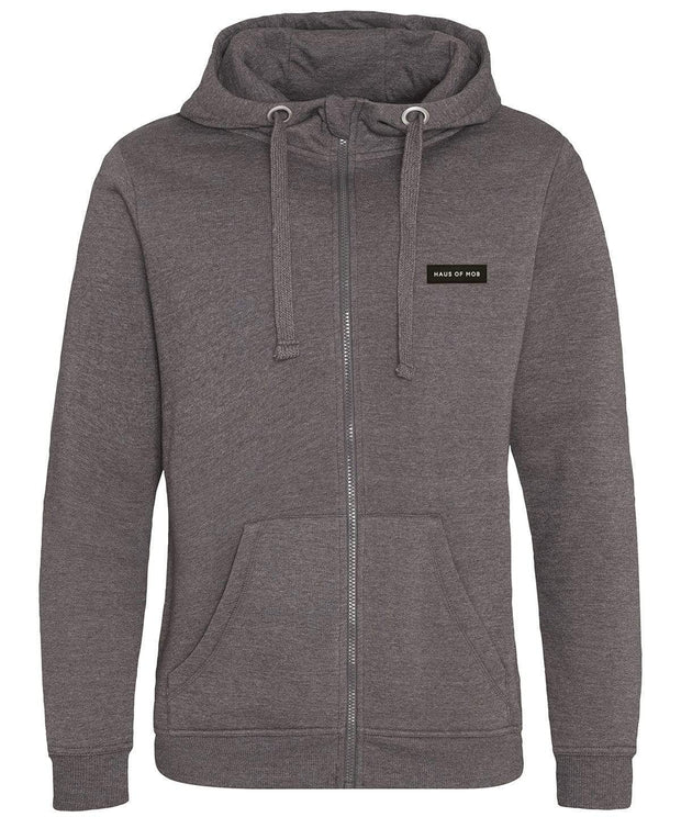 Haus of MOB Heavyweight zip Hoodie Dark Grey