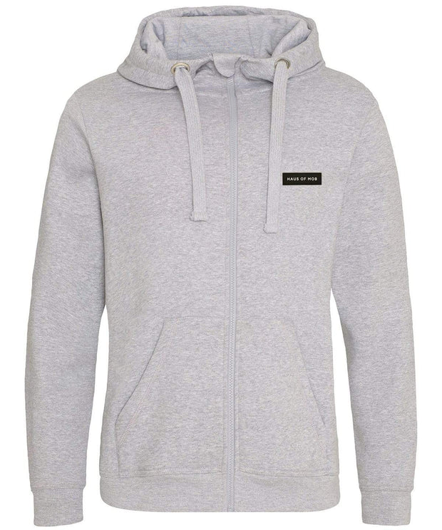 Haus of MOB Heavyweight zip Hoodie Light Grey