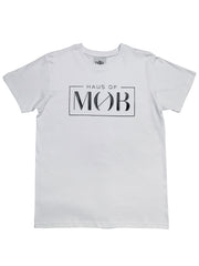 Black Mob Box Tee White