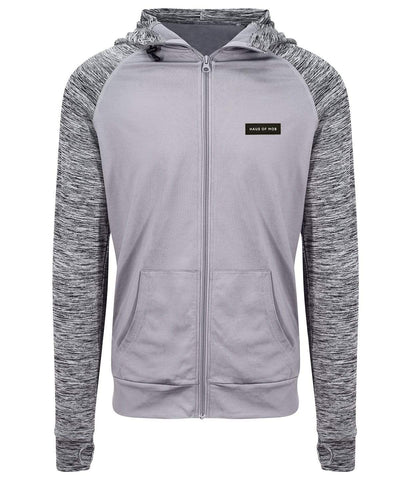 Haus of MOB Mob Gym Contrast Zip Up Light Grey