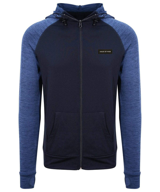 Haus of MOB Mob Gym Contrast Zip Up Navy