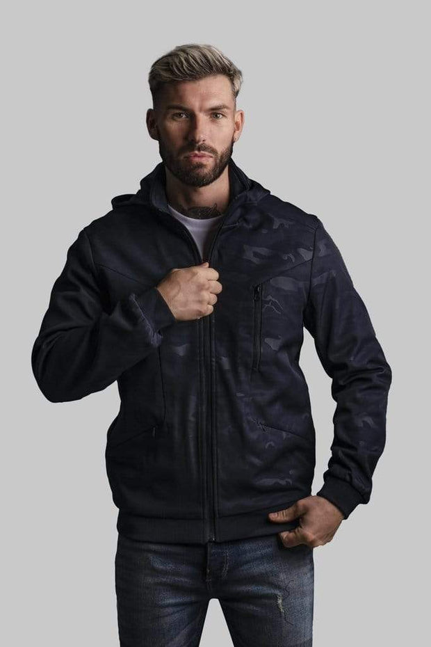 Haus of MOB Navy Full Zip Up Camo Jacket