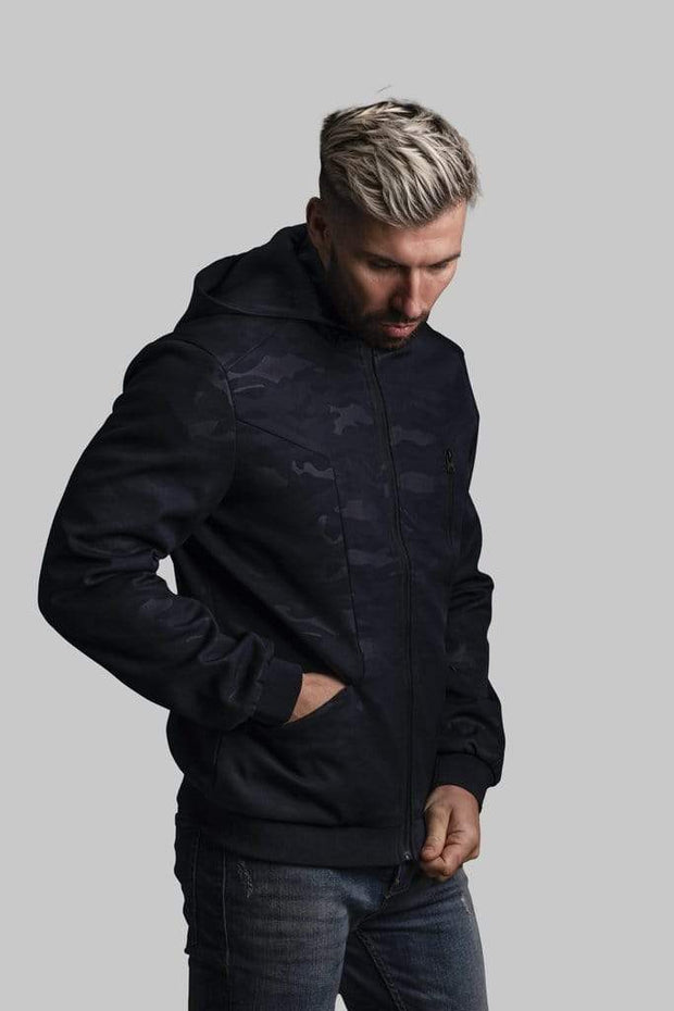 Haus of MOB Navy Full Zip Up Camo Jacket