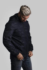 Haus of MOB Navy Full Zip Up Camo Jacket