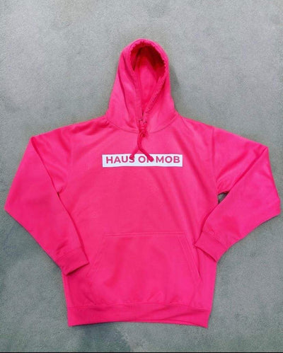 Haus of MOB Pink Neon Box Haus Hoodie