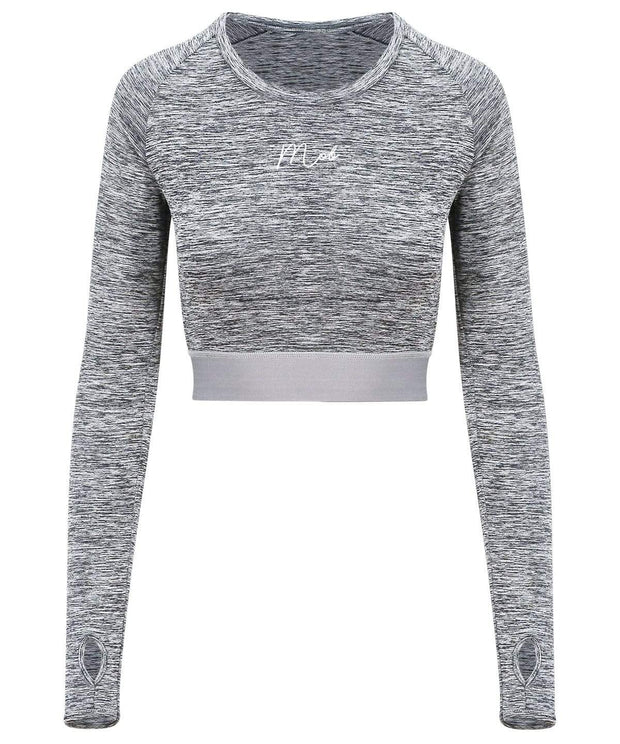 Haus of MOB Women's Gym long-sleeve crop T Grey