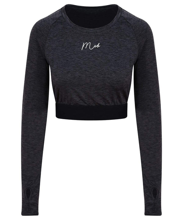 Haus of MOB Women's Gym long-sleeve crop T Slate